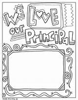 Principal Coloring School Pages Appreciation Activities Classroomdoodles Assistant Week Fun Month Printables sketch template