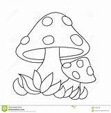 Mushroom Clipart Drawings Drawing Mushrooms Kids Outline Easy Tree Simple Patterns Color Templates Choose Board Stock Clipground Illustration sketch template