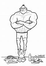 Colorir Hulk Equality Equal Emotion Weakness Superhero sketch template