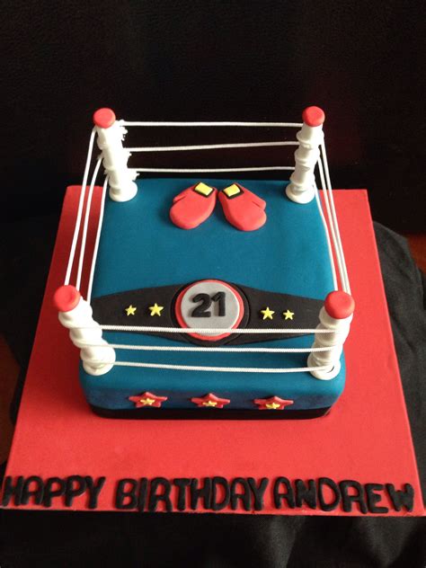 Boxing Ring Birthday Cake For A 21st Ring Cake Cake Images Box Cake