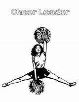 Cheerleader Cheerleading Stunt Place Professional Tocolor Perform Cheerleaders sketch template