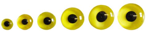 10mm yellow glass eyes per pair