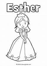 Esther Coloring Pages Bible Kids Preschool Queen Lesson Story Crafts Trueway Children Biblia Choose Board Truewaykids Visit sketch template