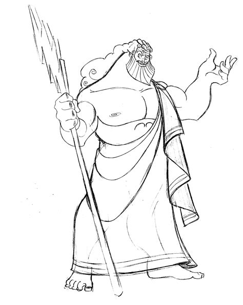 sketches  zeus greek god coloring pages sketch coloring page images