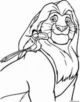 Coloring Zazu Simba sketch template