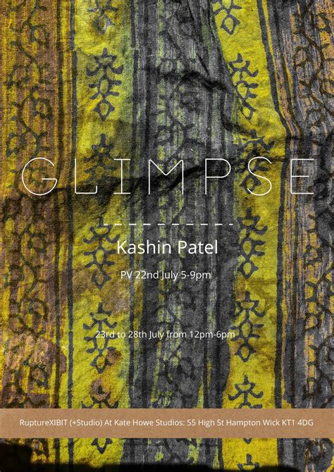 Glimpse Kashin Patel Solo Exhibition Arts And Crafts News Kingston