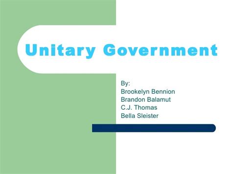 unitary government