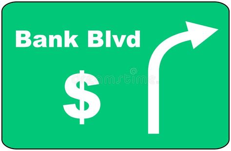 bank blvd sign stock illustration illustration  symbol