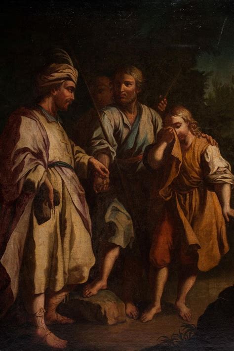 18th Century Bible Scene Painting Joseph Genesis For Sale