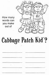 Cabbage Patch Kids Coloring sketch template
