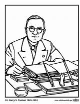 Truman Harry Presidents Coloring Pages Print sketch template