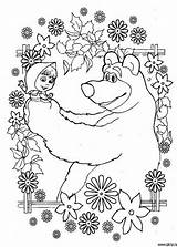 Masha Michka Coloring Urso Bear Mishka Oso Marsha Marcha Jannin Slayden Vivant Eo Risultati sketch template
