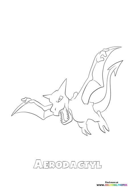 aerodactyl coloring pages  kids