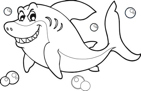 hungry shark coloring pages