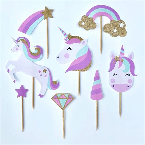unicorn cake topper printable template maryandbendy