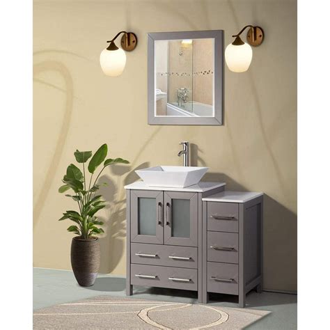 vanity art ravenna   bathroom vanity  grey  single basin