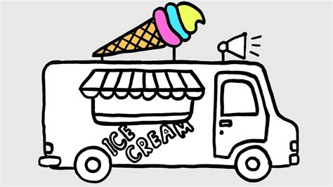 ice cream truck coloring page pics stxzgihihe