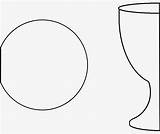 Chalice Host Clipart Template Eucharist Craft Chalices Communion First Cliparts Jesus Catholic Blank Clipground Holy Library Card sketch template