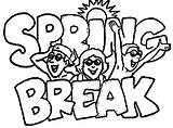 Coloring Break Spring Popular sketch template