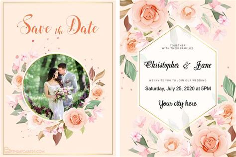 create   floral wedding invitations card design