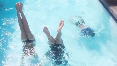 handstand on the pool w mylifeasdevvy and alexandramartinez 😂 youtube