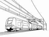 Train Coloring Pages Electric Drawing Railroad Cable Crossing Bullet Steam Passenger Engine Trains Caboose Freight Speed Color Drawings Getdrawings Print sketch template