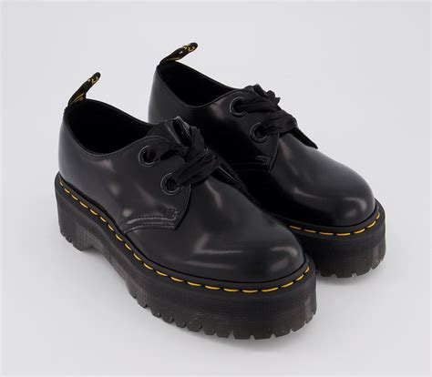 dr martens holly  eye shoes black flat shoes  women