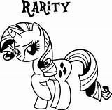 Pony Rarity Coloring Pages Little Mlp Color Colouring Clipart Printable Print Names Unique Getcolorings Collection Popular Girls Image40 sketch template