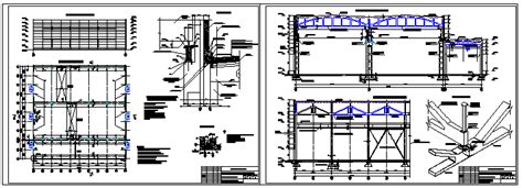 architectural industrial building design drawing cadbull