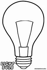 Bulb Light Coloring Pages Template Lightbulb Print Clipartmag sketch template