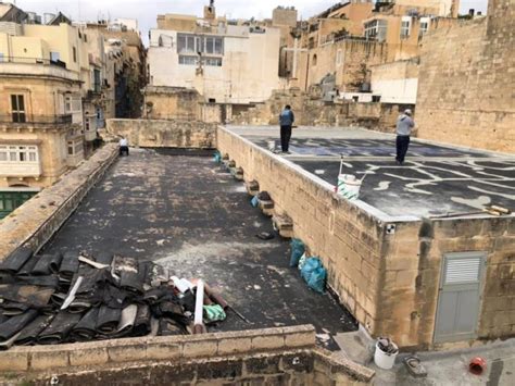 waterproofing works in progress at ta giezu church