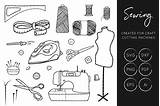 Sewing Svg Clipart Crafters Cut Webstockreview sketch template