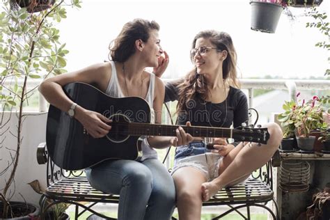 Lesbian Couple Together Outdoors Concept Stock Image Image Of