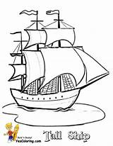 Ship Coloring Ships Sailing Tall Old Pages Drawing Drawings Mayflower Paul Print Designlooter Getdrawings 1200px 26kb sketch template