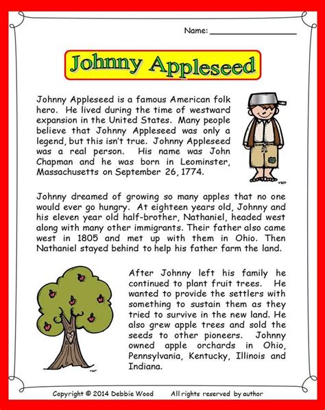 printable johnny appleseed story printable word searches