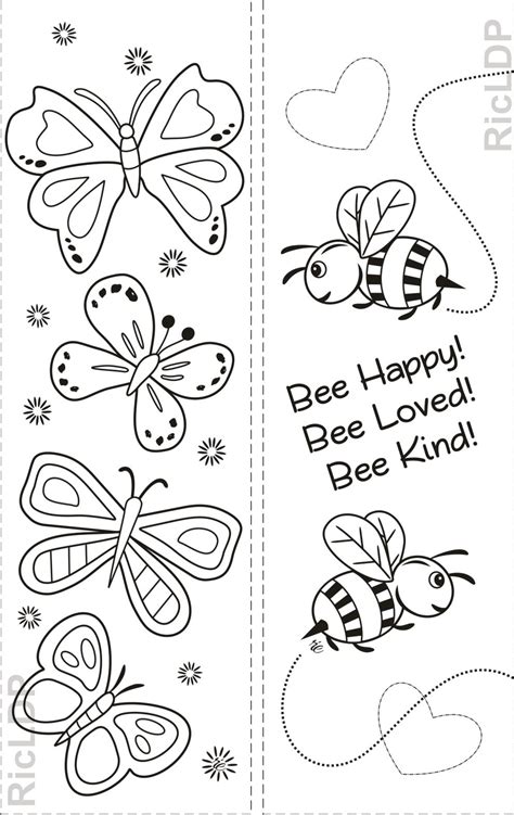 coloring bookmarks  simple designs coloring