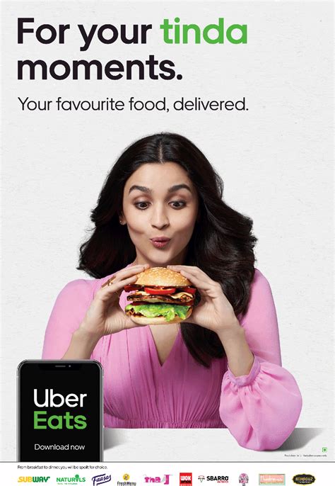 uber eats   tinda moments  favourite food delivered ad advert gallery