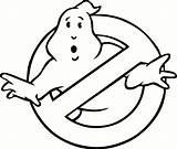 Ghostbusters Logo Drawing Ghost Coloring Busters Color Silhouette Birthday Pages Party Decal Kids Halloween Drawings Vector Clipart Vinyl Da Colouring sketch template