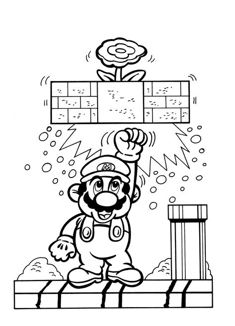 mario bross coloring pages  happy birthday drawings birthday