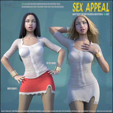 Sex Appeal Blouse And Skirt For G8 And V8 3d Figure Assets Hameleon