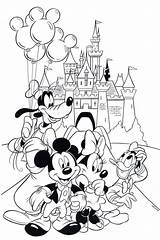 Mickey Mouse Coloring Clubhouse Pages Disney sketch template