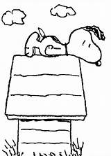 Snoopy House Coloring Pages Laying His Dog Template Colouring Templates Paper Message Behind Every Print Button Through sketch template