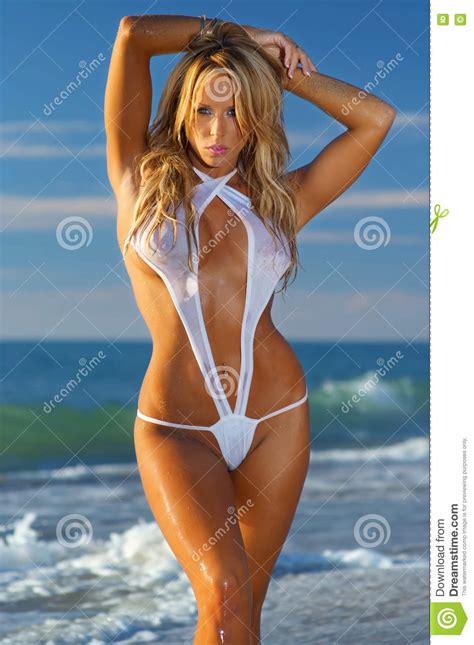 Beach Bikini Girl Stock Image Image Of Sensual Alluring