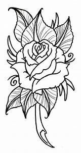 Tattoo Rose Stencils Stencil Outline Designs Drawing sketch template