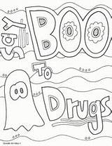 Ribbon Red Week Coloring Pages Drugs Printables Say Printable Classroomdoodles Boo Activities Halloween Elementary School sketch template