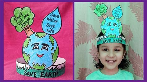 earth day headgear save earth crown prop  show   activity