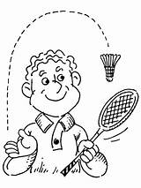 Badminton Coloring Clipart Player Colouring Pages Printable Drawing Sport Color Supercoloring Football Categories 3d Children Gif sketch template