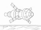 Orion Spaziale Disegno Spacecraft Navicella Nave Modulo Satellite Spaceships Supercoloring Stazione Astronave sketch template