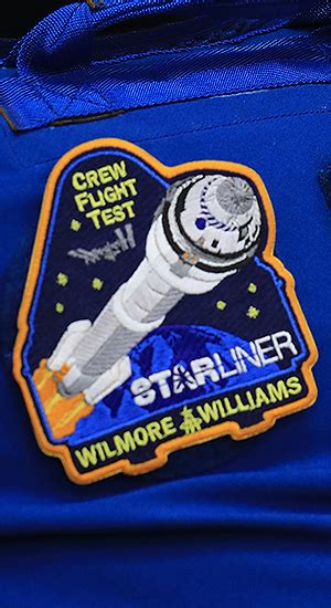 nasa astronauts debut  patch design  boeing starliner crew flight test collectspace