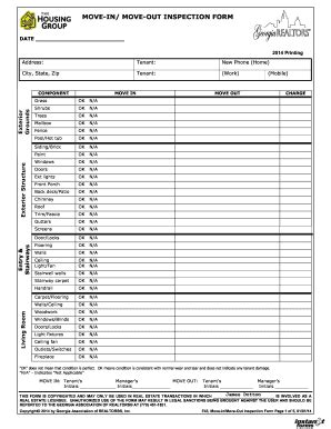 move  inspection form fill  printable fillable blank